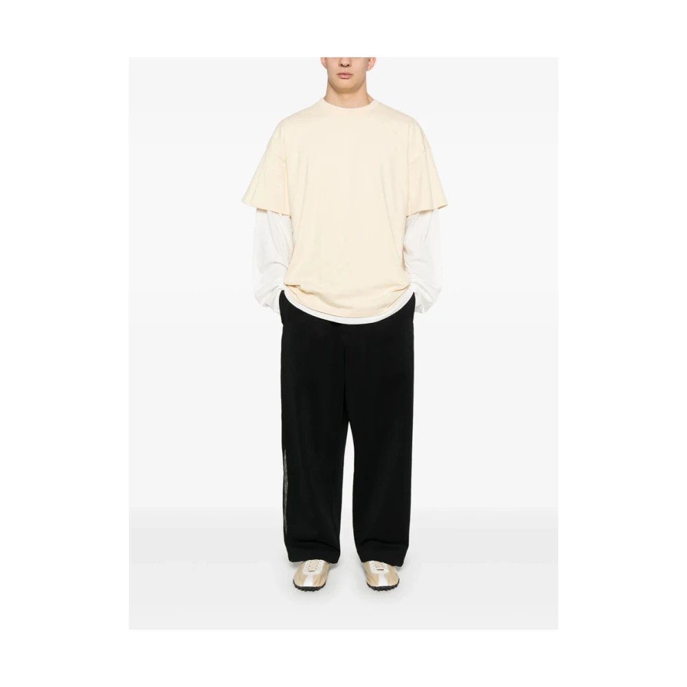 Y-3 Zwarte elastische trekkoord tailleband broek Black Heren