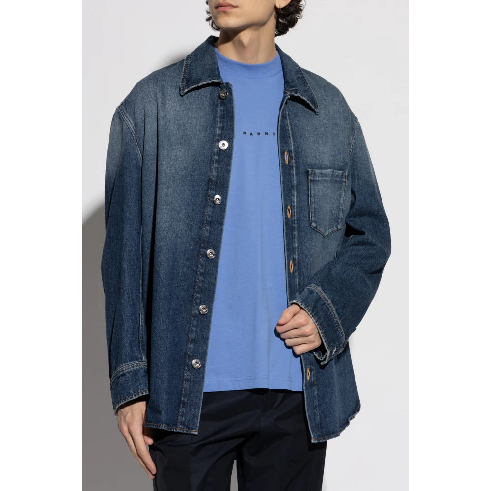 Lanvin Denim overhemd Blue Heren