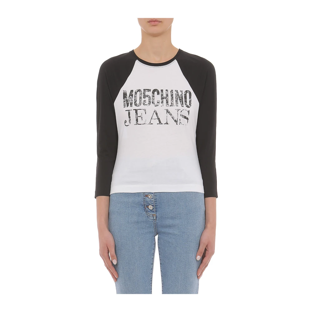 Moschino Witte T-shirts en Polos van Jeans White Dames