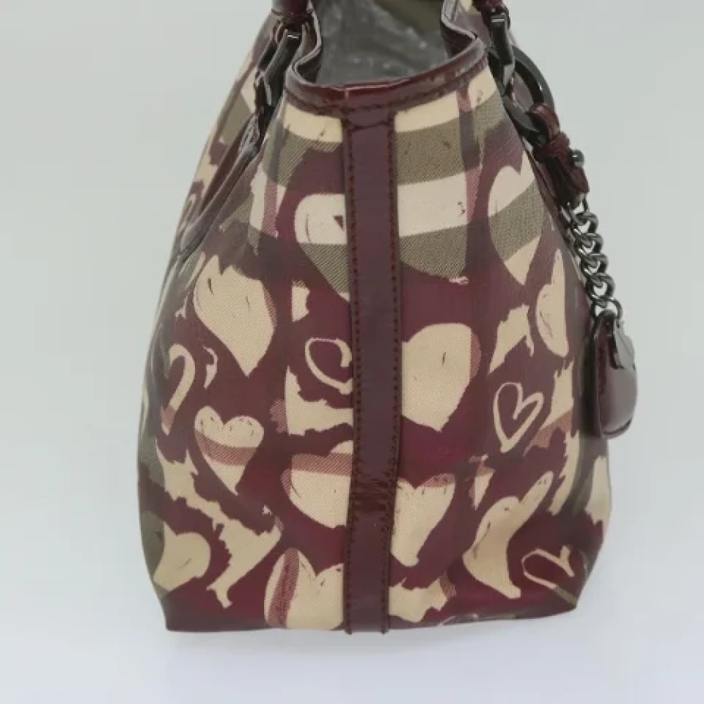 Burberry Vintage Pre-owned Leather totes Red Dames