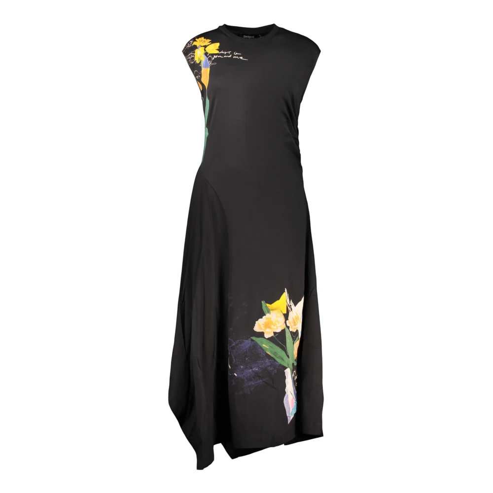 Desigual , Midi Dresses, Female, Black, L, Vest Leyter