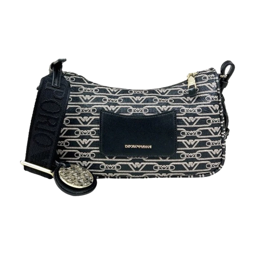 Giorgio Armani Zwarte Synthetische Dames Schoudertas Black Dames