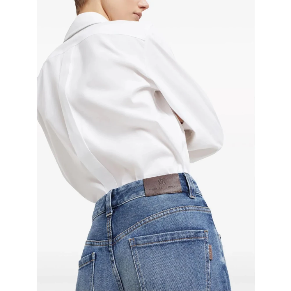 BRUNELLO CUCINELLI Casual Loose Denim Broek Blue Dames
