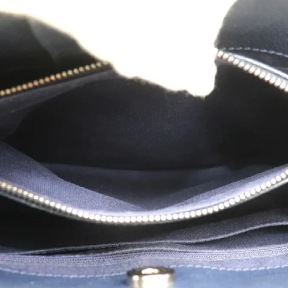 Chanel Vintage Pre-owned Fabric totes Blue Dames