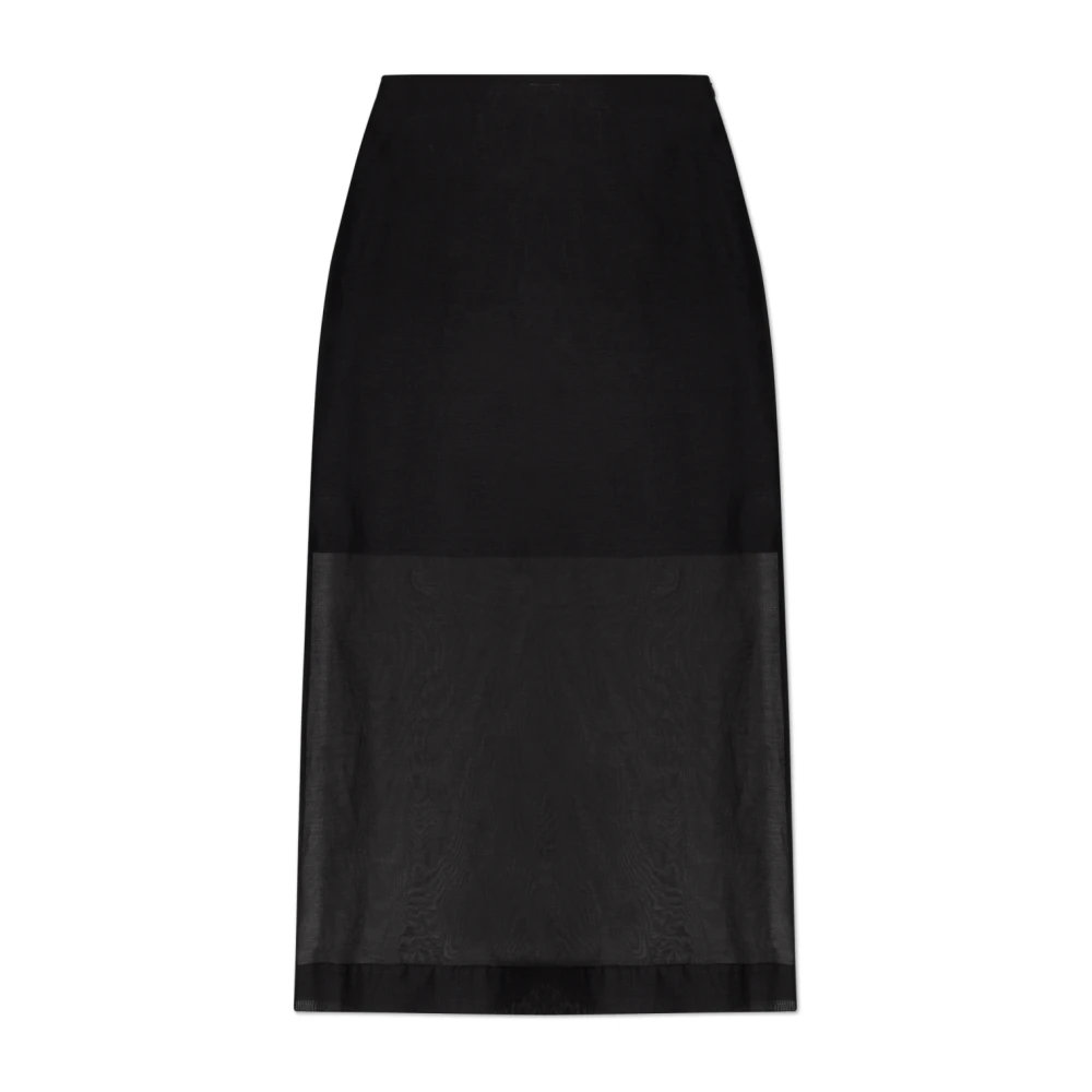 By Malene Birger Women's Black Midi Skirts, Xs, Esta Soft Skirt