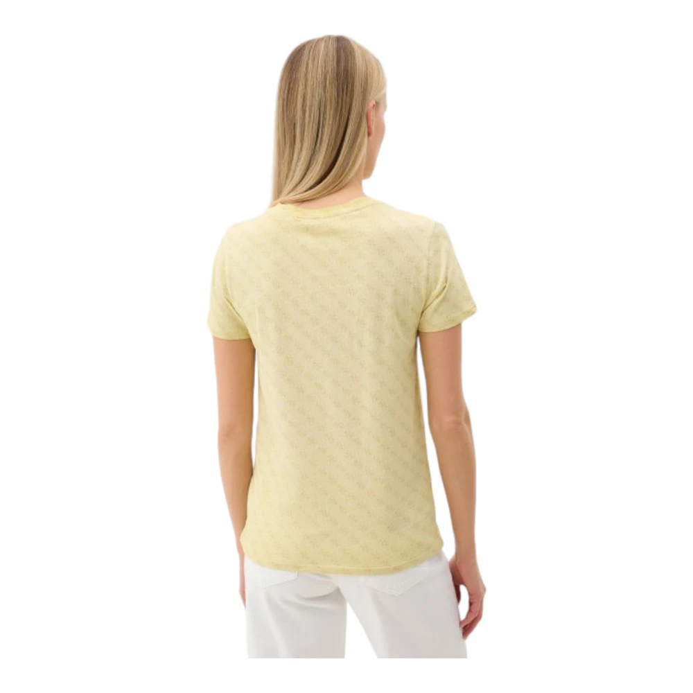 Guess Korte Mouw T-shirt Yellow Dames