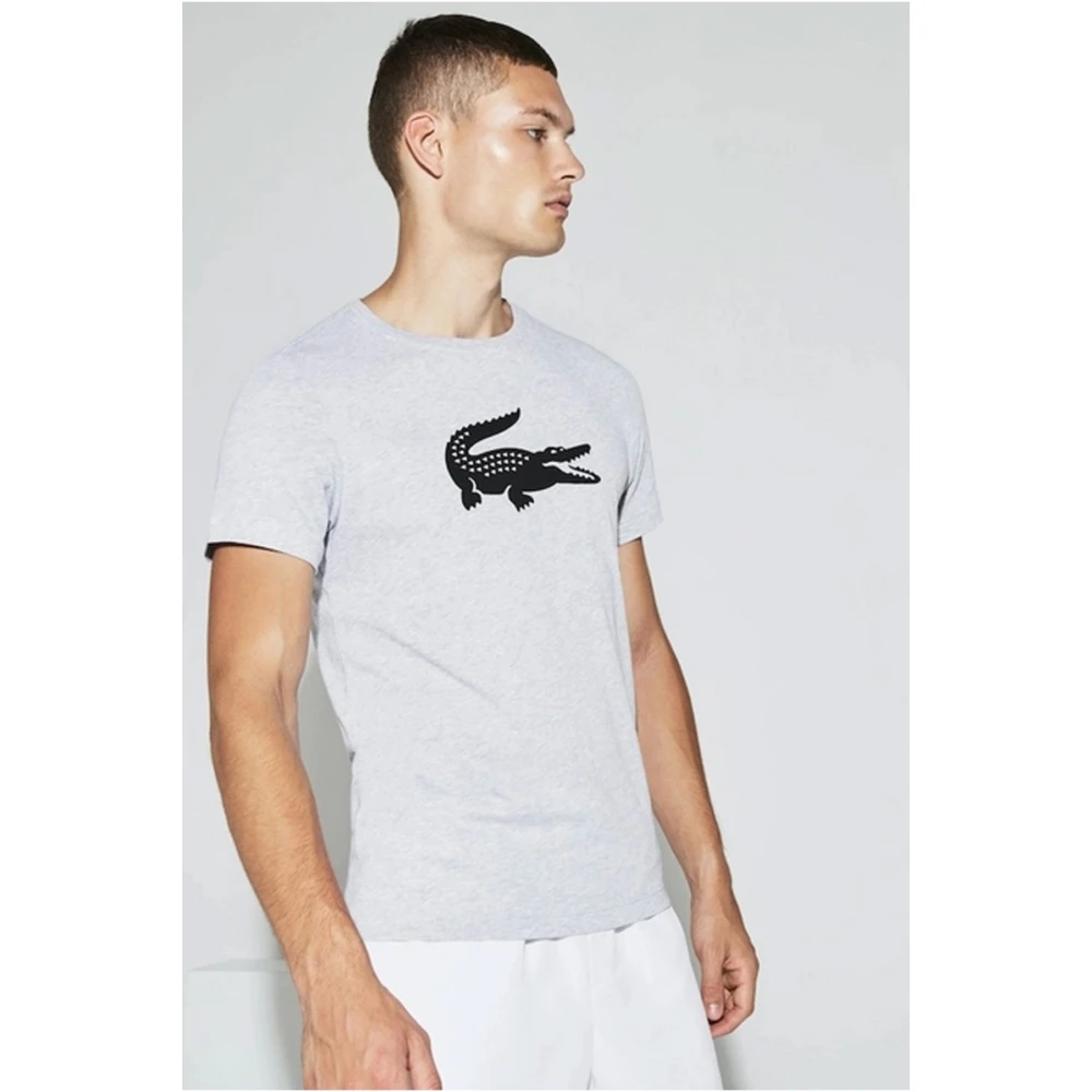 Lacoste Regular Fit T-shirt Bedrukt logo Blue Heren