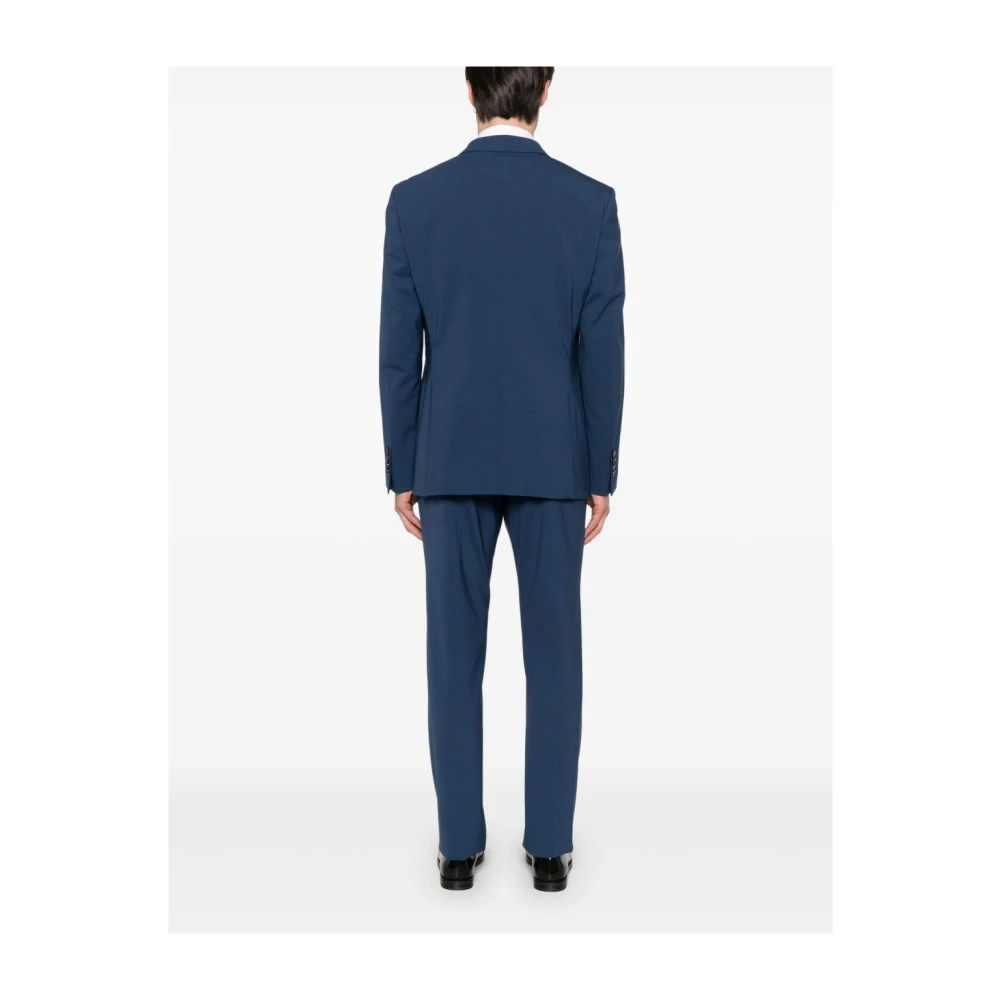 ETRO Blauwe Knoopjurk Achterzakken Blue Heren