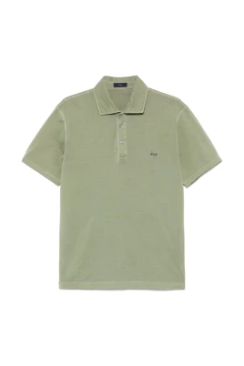 Grön Polotröja Broderad Logotyp