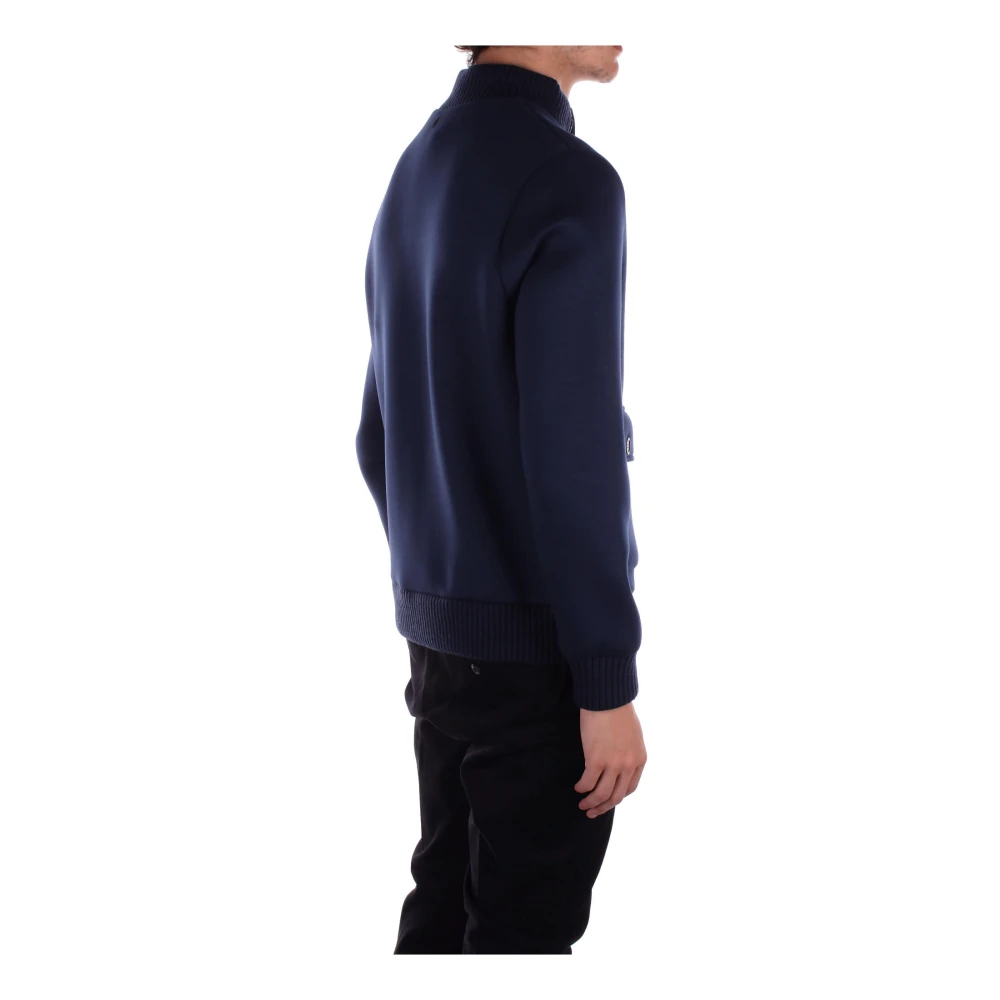 Dondup Blauwe Jassen met Logo Achterkant Blue Heren