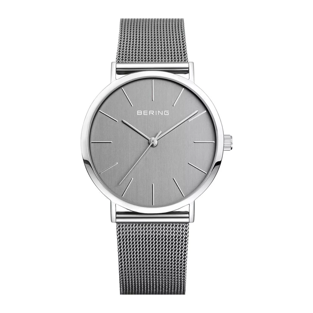Bering Women's Grey Set With Analog Quartz Watch And Earrings 13436-309-Gwp