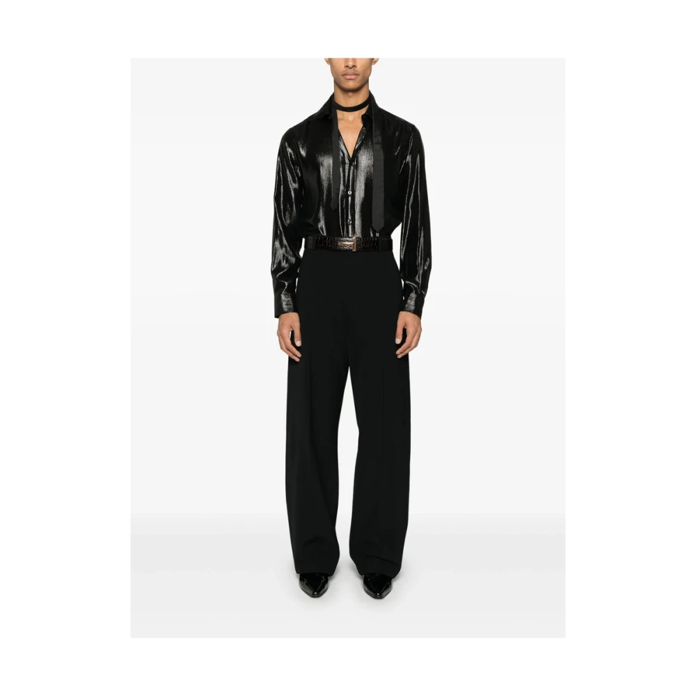 Tom Ford Zwarte Overhemd met Knopen en Manchetten Black Heren