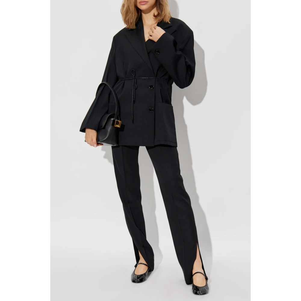 Lanvin Blazer met trekkoord in de taille Black Dames