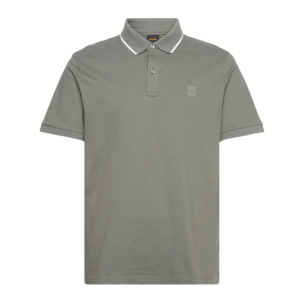 Hugo Men's Gray Polo Shirts, Xl, Stretch Cotton Polo Shirt
