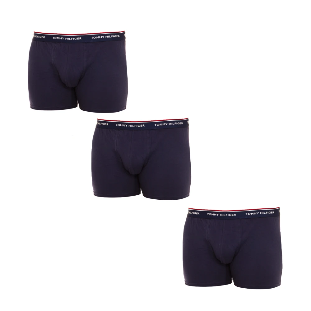 Tommy Hilfiger Men's Blue 3-Pack Boxer Briefs, Elastic Waistband