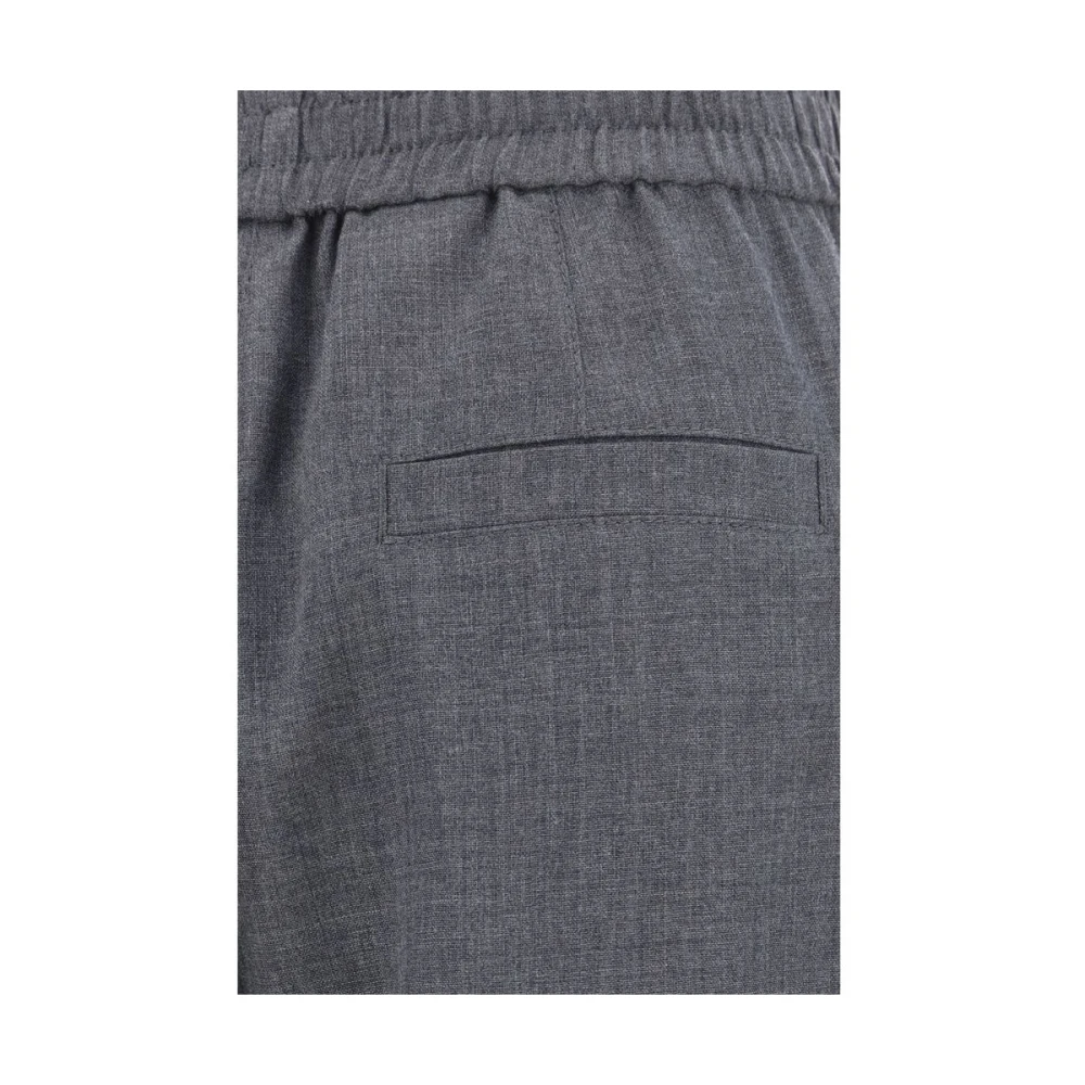 BRUNELLO CUCINELLI Losse Wollen Trainingsbroek Gray Dames