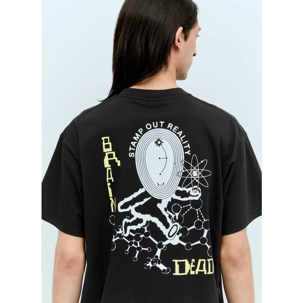 Brain Dead Grafische Print Tech T-Shirt Black Heren