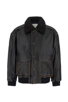 Avtagbar A-2 Läderblouson