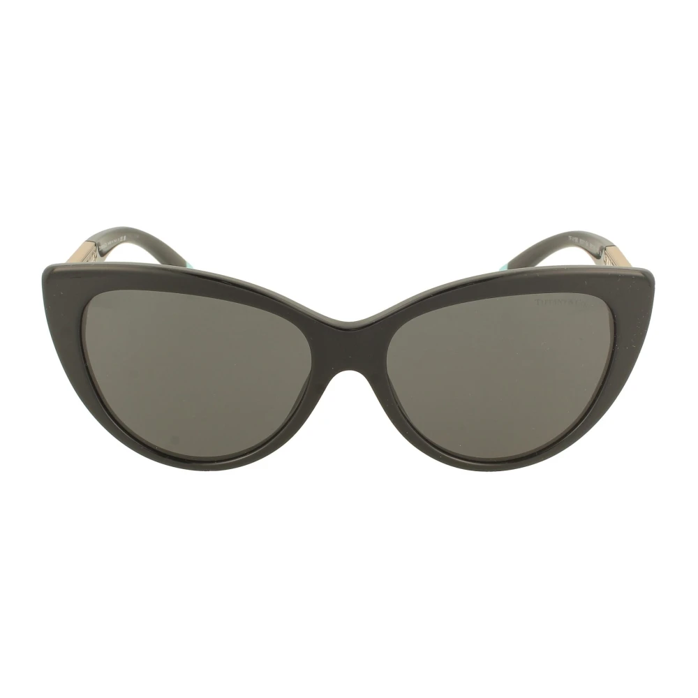 Tiffany Women's Black Sunglasses,, Elegant Cat Eye Sungles Medium