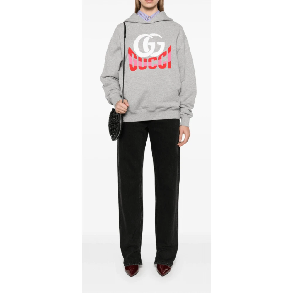 Gucci Straight-Leg Denim Jeans Gray Dames