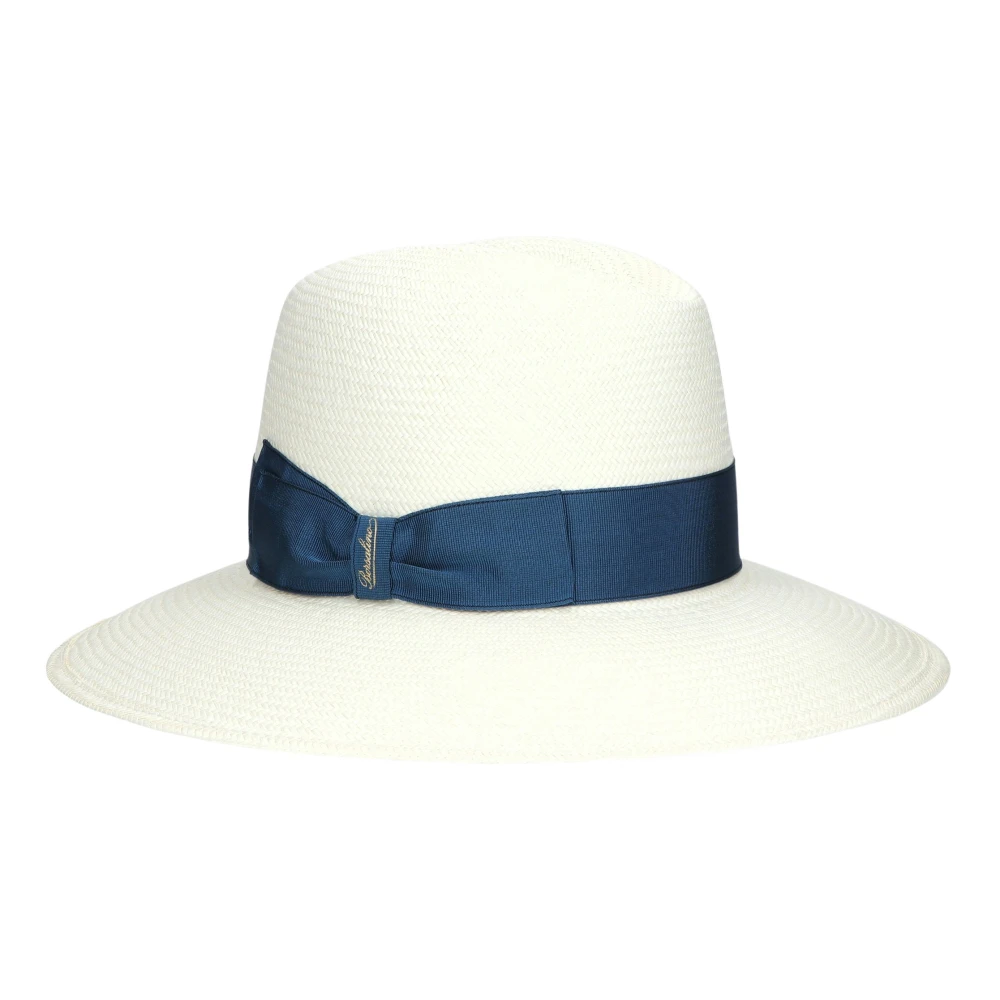 Borsalino Panama Fijne Brede Rand Hoed White Dames