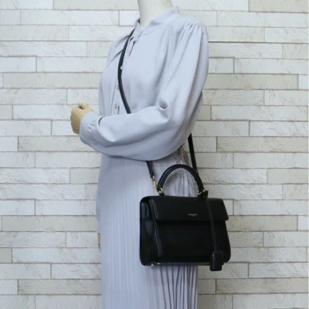 Saint Laurent Vintage Pre-owned Leather handbags Black Dames
