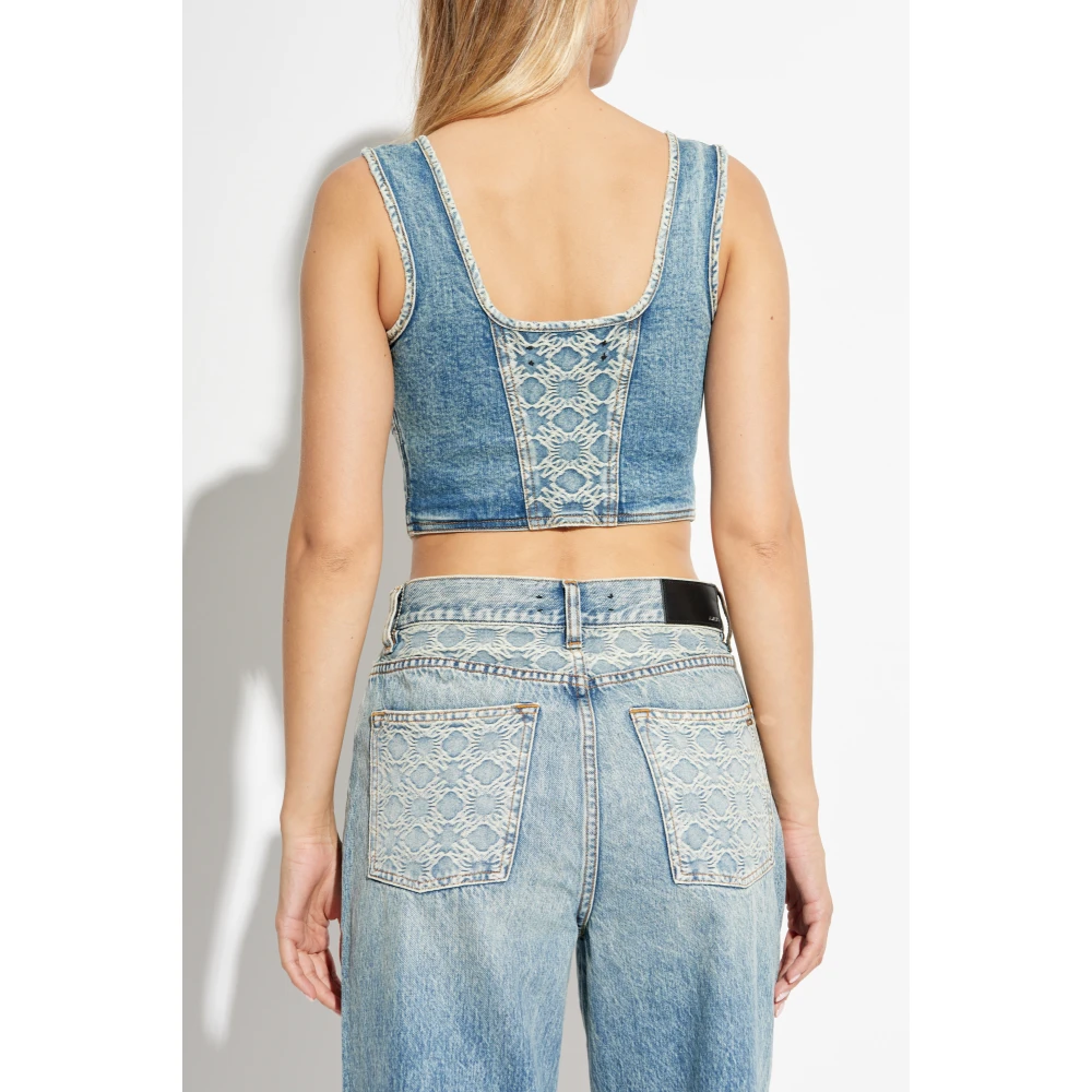 Amiri Denim Top Blue Dames