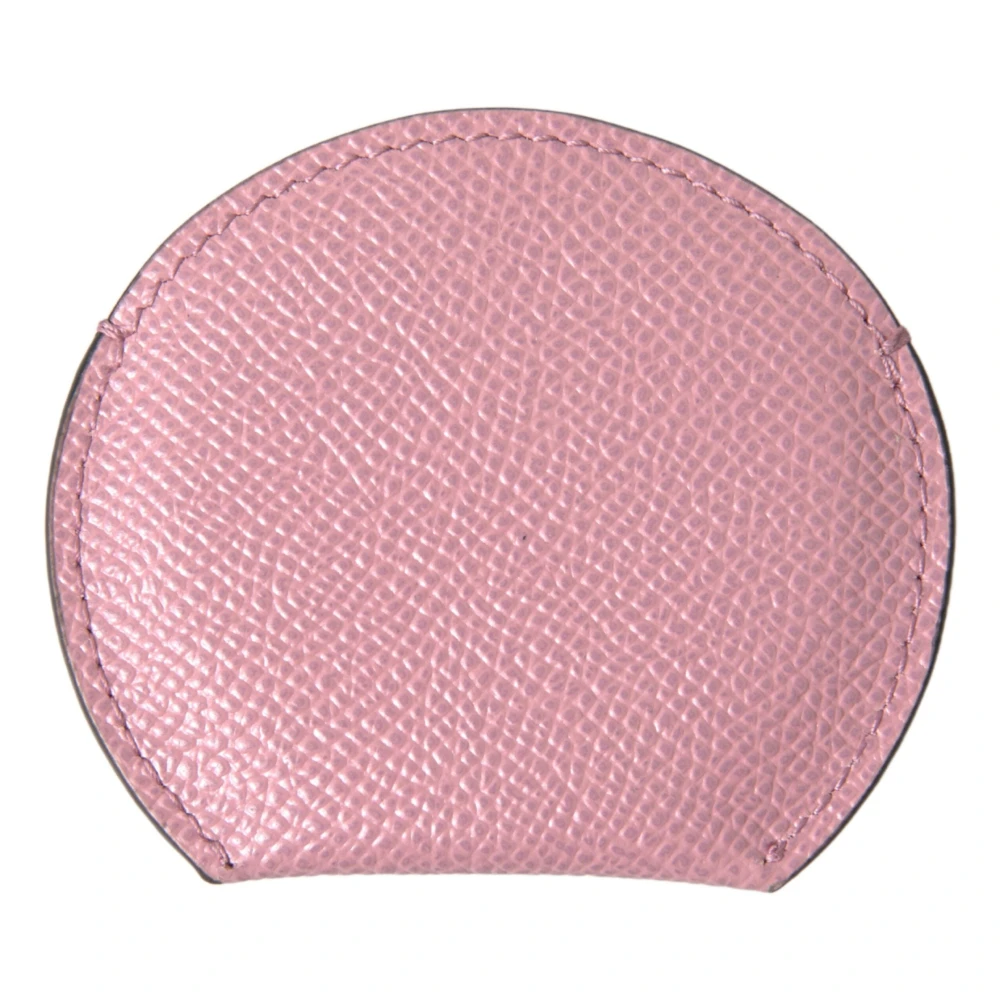 Dolce & Gabbana Elegante roze leren handspiegelhouder Pink Dames