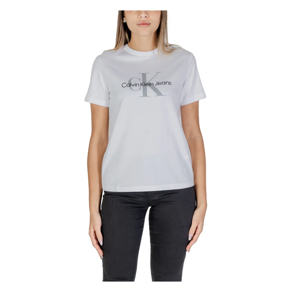 Calvin Klein Jeans Herfst Winter Dames T-Shirts Collectie White Dames