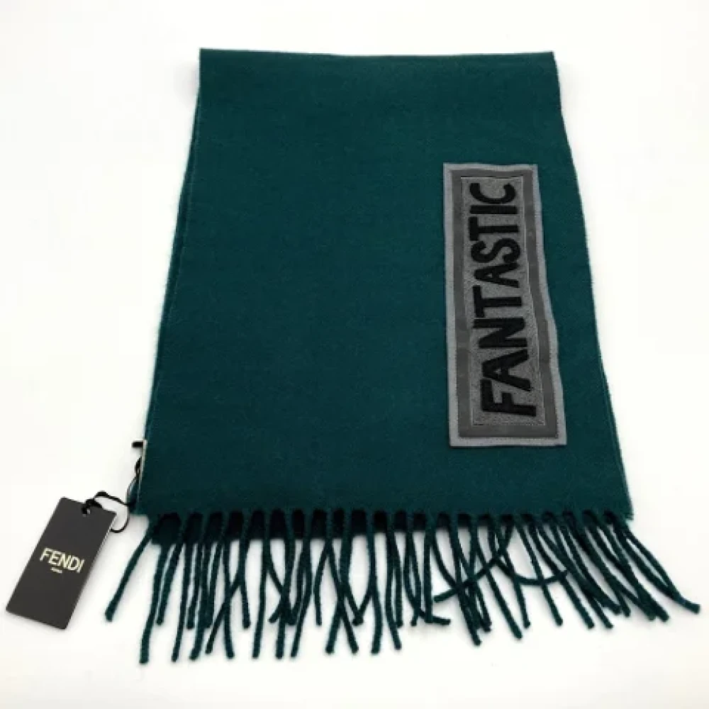 Fendi Vintage Pre-owned Wool scarves Green Dames