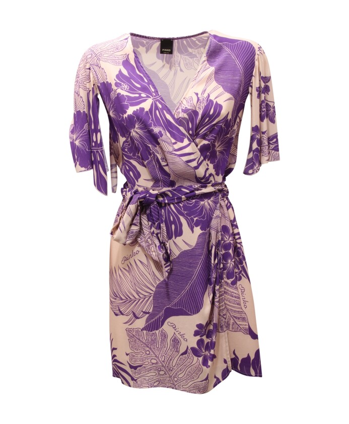 robe-portefeuille-a-imprime-tropical
