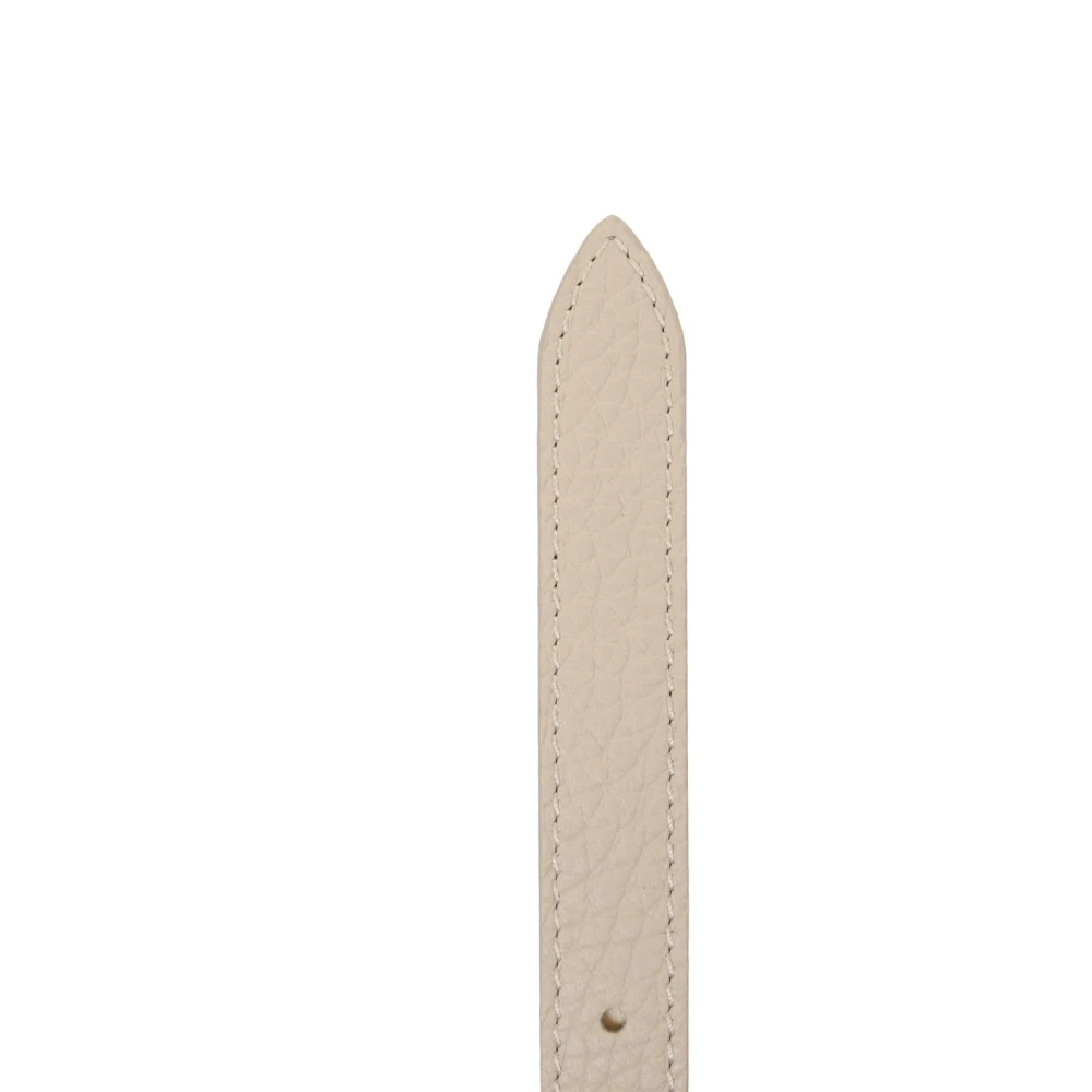 Orciani Beige Leren Riem met Metalen Details Beige Dames