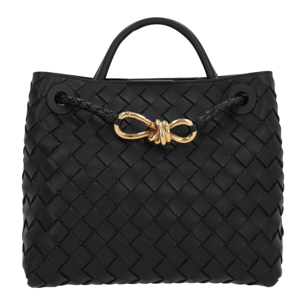 Bottega Veneta Zwarte Intrecciato Leren Handtas Black Dames