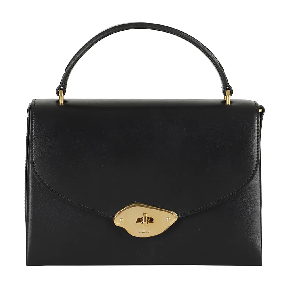 Mulberry Hoogglansleren Top Handvat Tas Black Dames