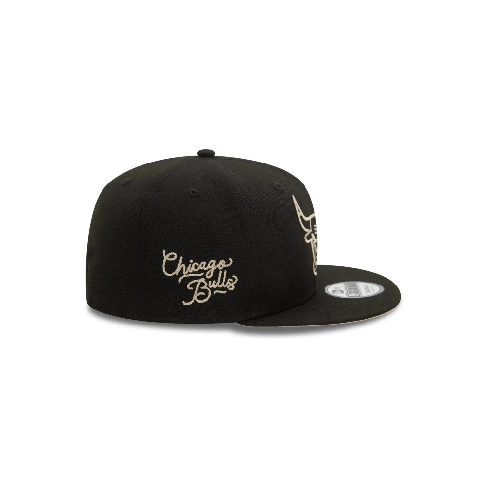 new era Zwarte Bulls NBA Wordmark Pet Black Heren