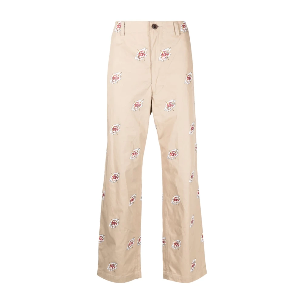 Junya Watanabe Beige Straight Trousers, Male, S, Trousers
