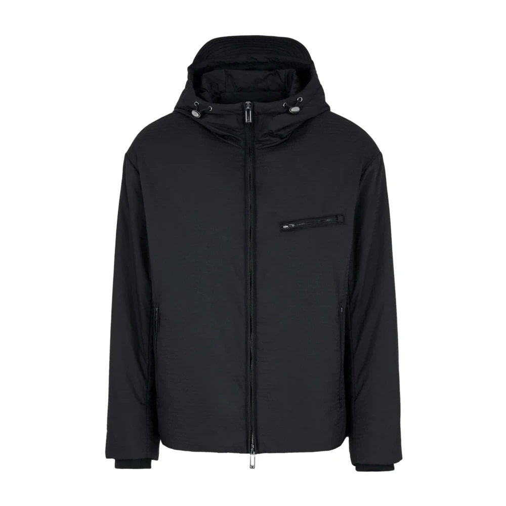 Emporio Armani Svart Blouson Jacka Aw24 Black, Herr