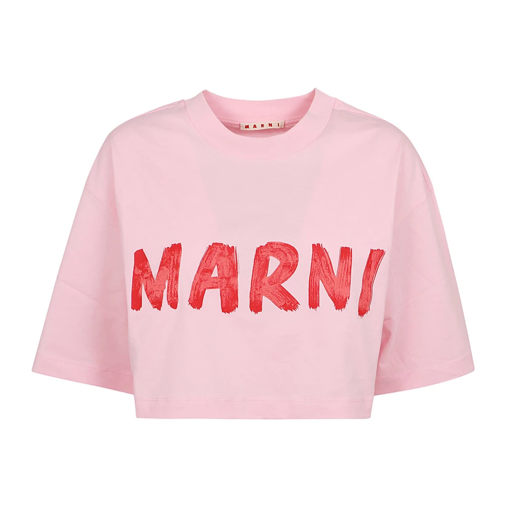 Marni Cinder Rose Gebreid T-Shirt Pink Dames