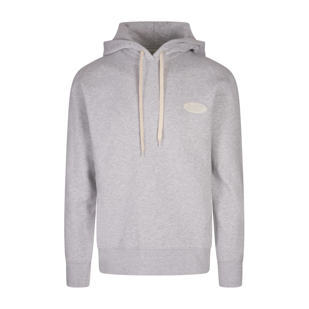 Autry Grijze hoodie met diagonale textuur Gray Heren