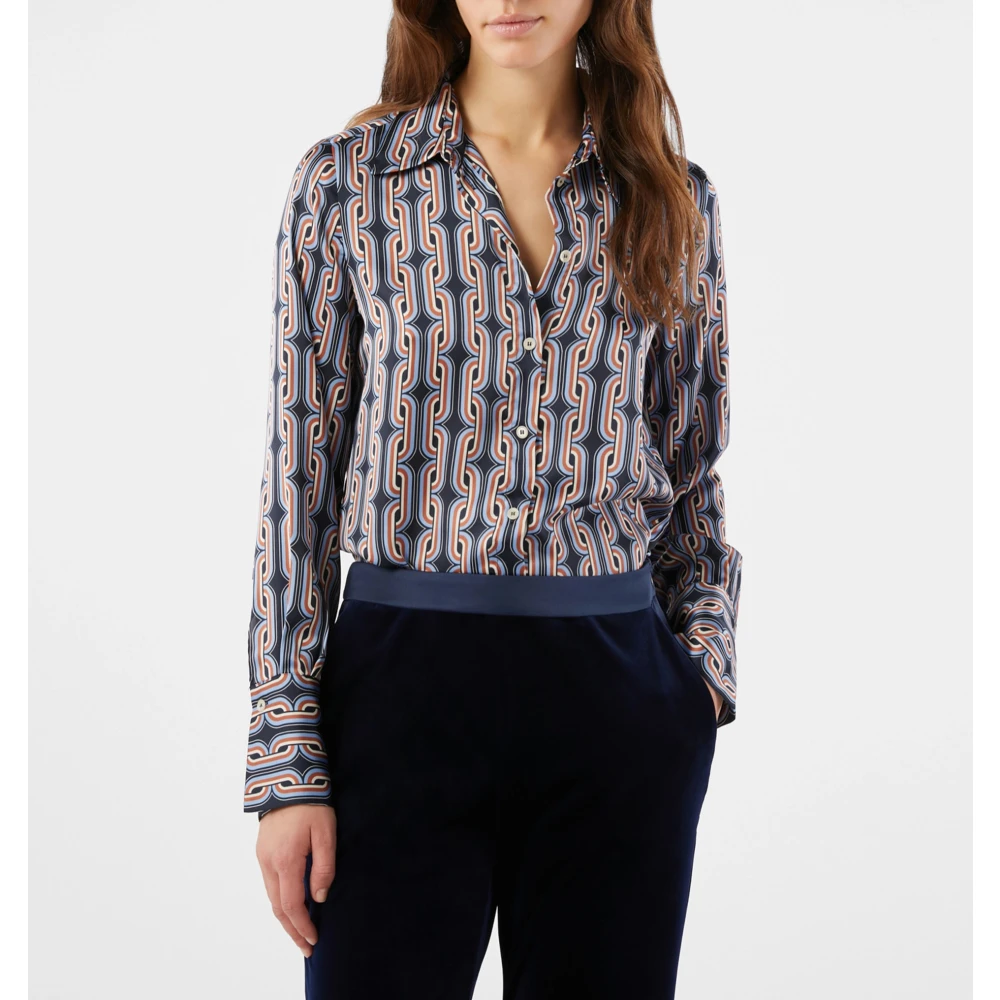 Pennyblack Satijnen Fantasie Shirt Model Borgo Multicolor Dames