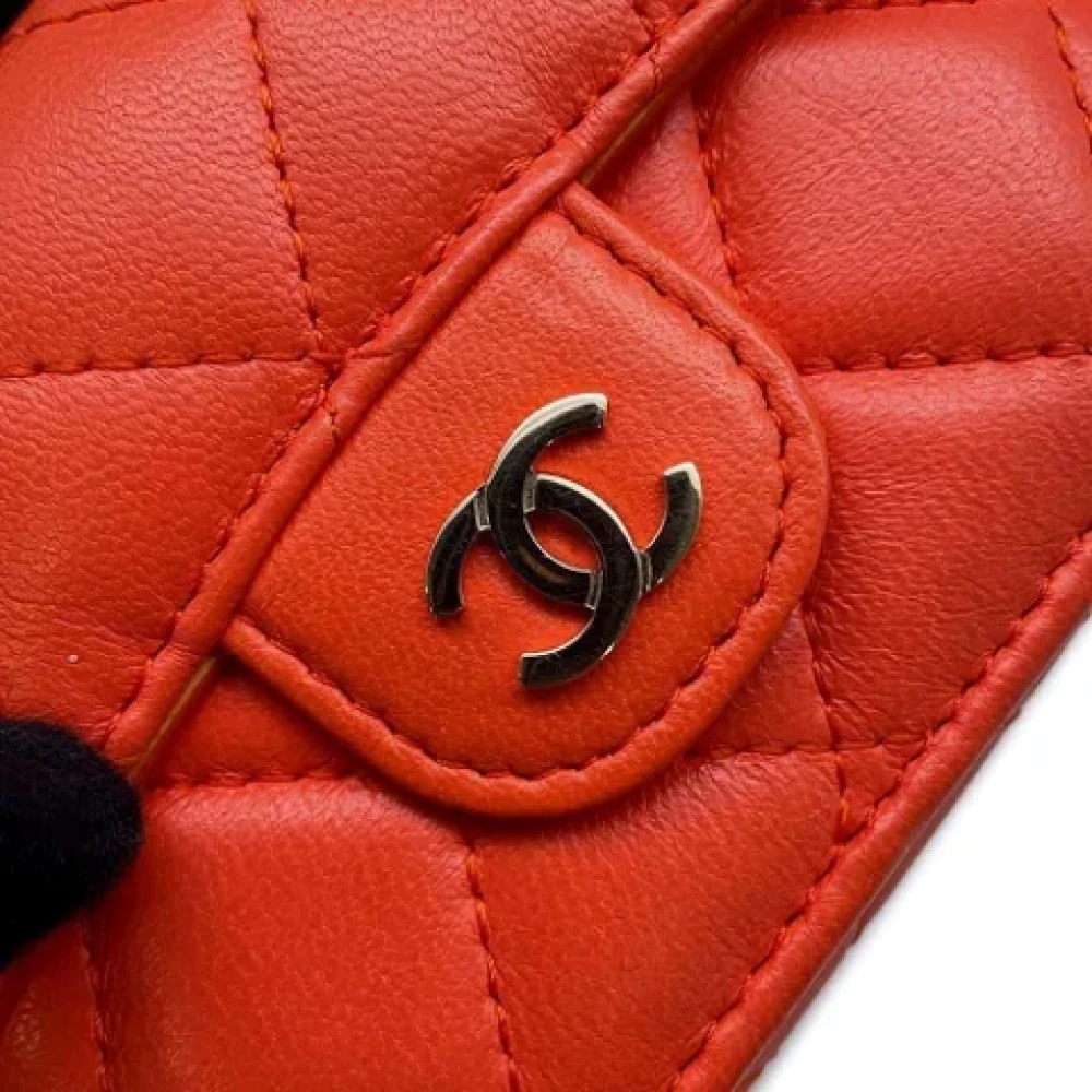 Chanel Vintage Pre-owned Leather wallets Orange Dames