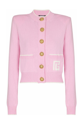 cardigan-en-maille-a-logo