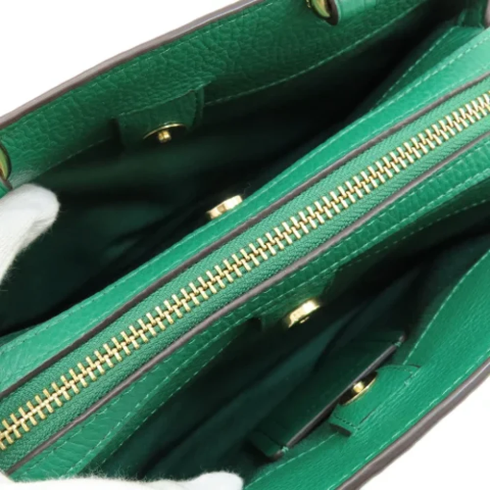 Coach Pre-owned Leather handbags Green Dames