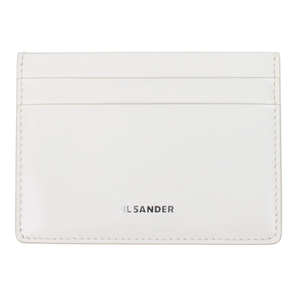 Jil Sander Unisex White Leather Cardholder Casual