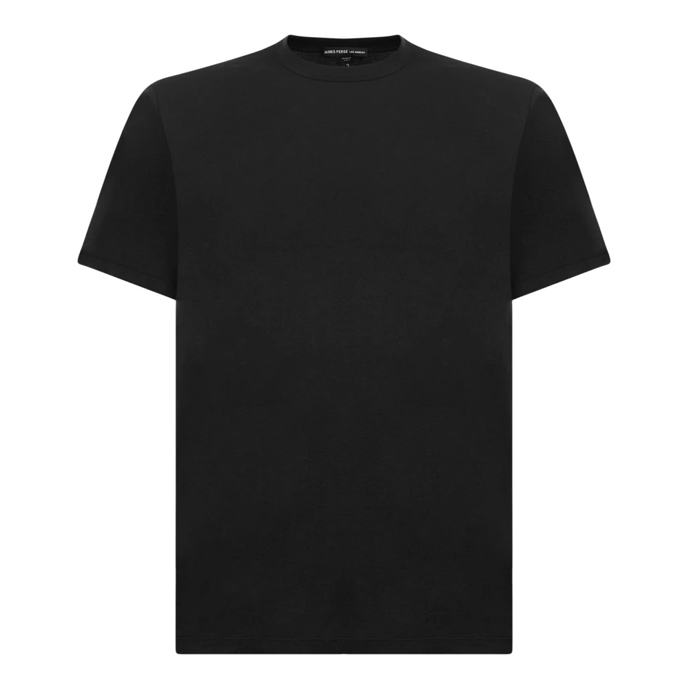 James Perse Zwarte Crewneck T-shirts en Polos Black Heren