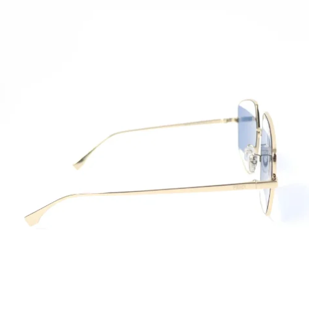 Fendi Vintage Pre-owned Metal sunglasses Blue Dames