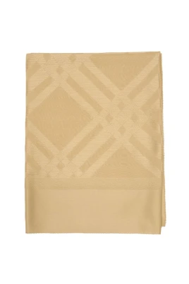 Wide Check Silk Scarf