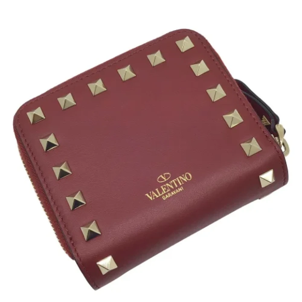 Valentino Vintage Pre-owned Leather wallets Red Dames