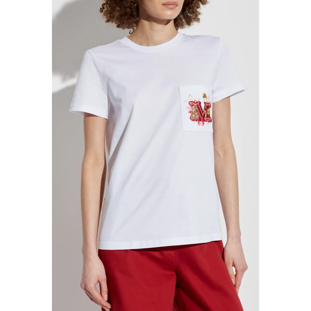 Max Mara T-shirt Nunzio White Dames