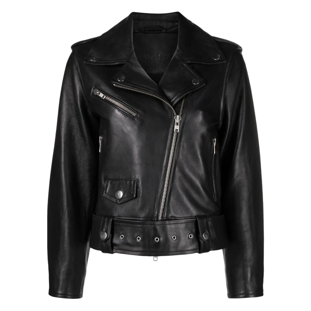 Jackets > Leather Jackets - - Stand Studio - Modalova